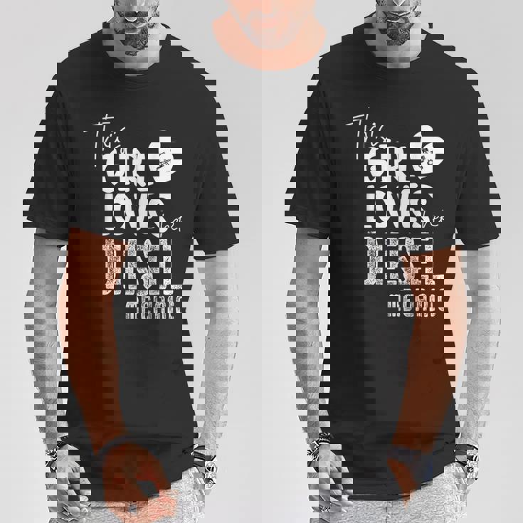 Girl Loves Diesel メカニックシャツ 面白いバレンタインデーギフト Tシャツ 面白い贈り物