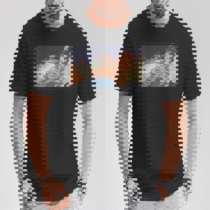 Girl On It 「ソファの上のセクシーなビキニモデル」 Tシャツ 面白い贈り物