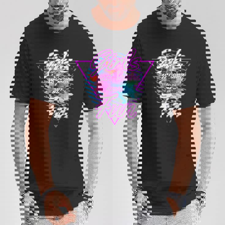 Girls Just Wanna Have Fun 1980S Eighties Costume Party Tシャツ 面白い贈り物