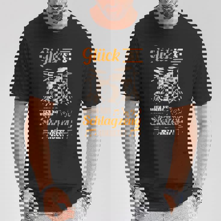 Glück Ist Wenn Das ドラムセット ドラム&ドラム Tシャツ 面白い贈り物