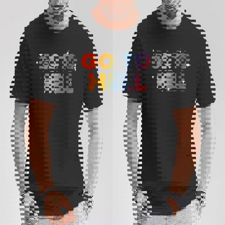 Go To Hell シャレた言葉 くたばれ Tシャツ 面白い贈り物