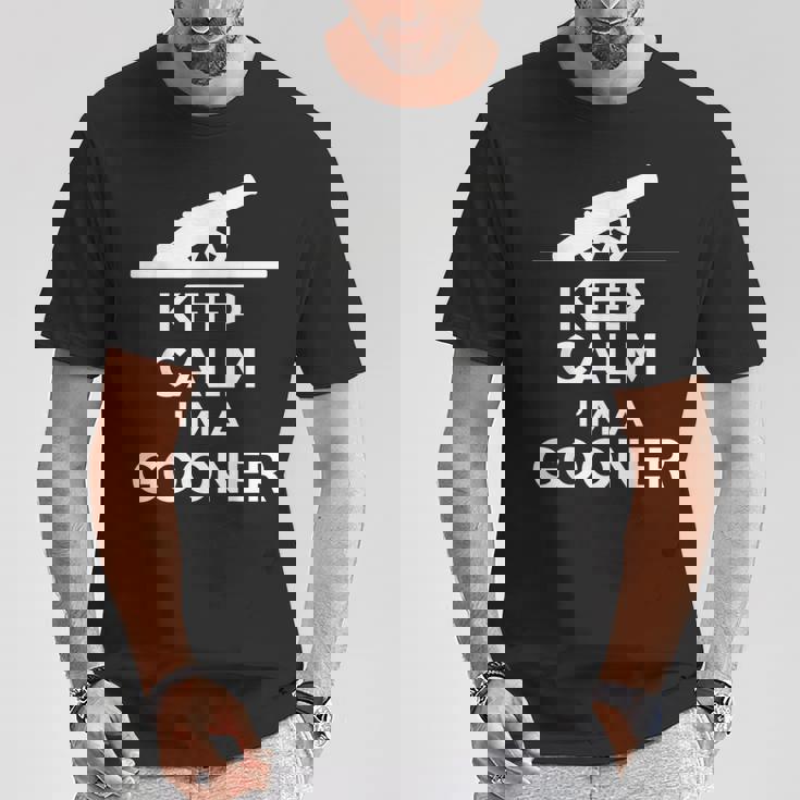 Gooner フットボールファン Keep Calm Gooner アーセナルギフト Tシャツ 面白い贈り物