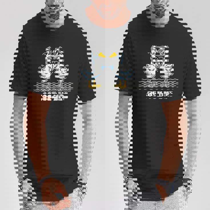 Goose Bumps ユーモラスなことわざ ガチョウの愚かな拳バンプ しゃれ Tシャツ 面白い贈り物