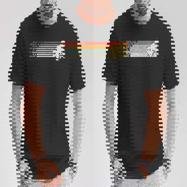 Gorillas Keep Meane Animal レディース ゴリラ ヴィンテージ 男性用 Tシャツ 面白い贈り物