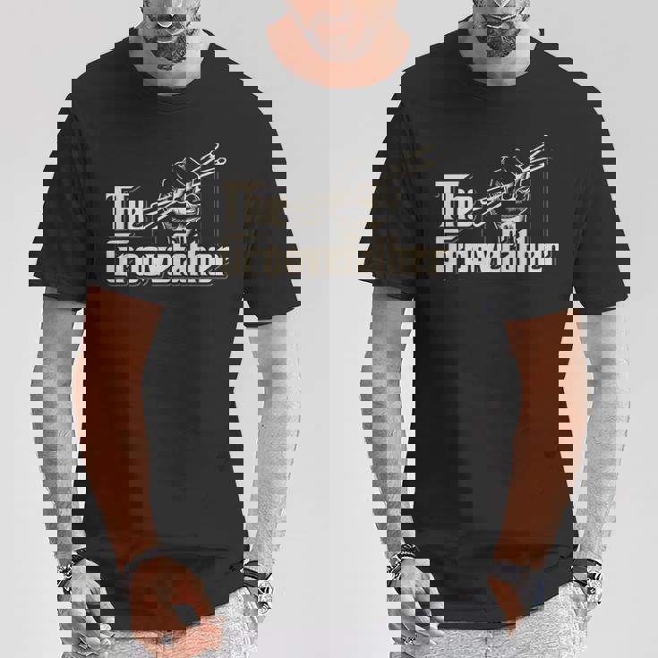 Groovefather ビンテージドラム ドラミング バンドドラマー Tシャツ 面白い贈り物