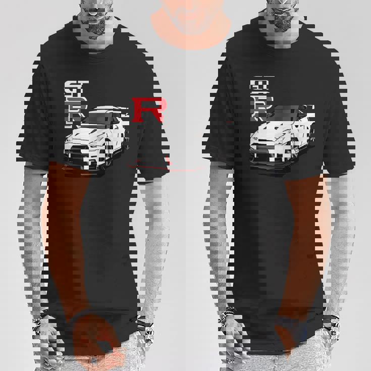 Gt R 35 Jdm ストリートレーシング ドラッグドリフト スポーツカー Tシャツ 面白い贈り物