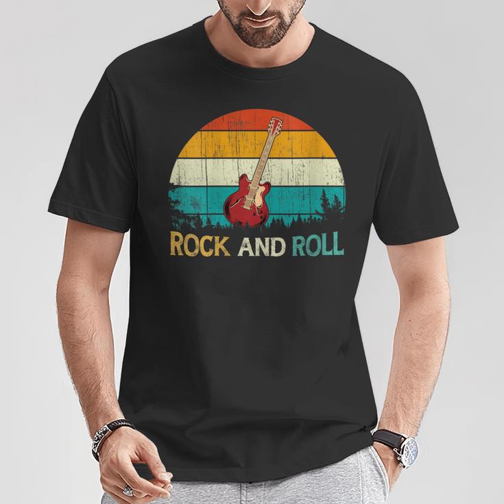 Guitar Musicintage Retrotyle Guitarist Rock And Roll T-Shirt Cadeaux drôles