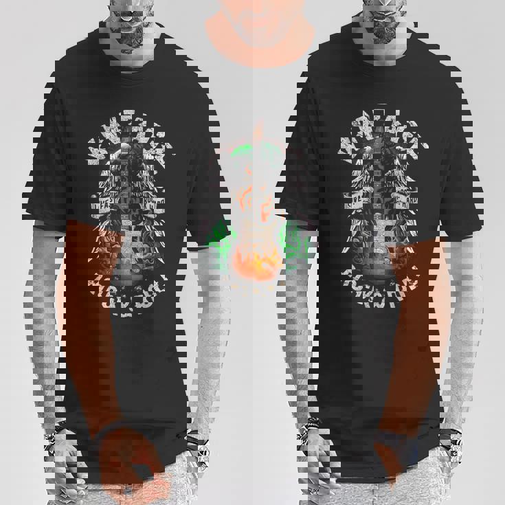 Guitarist Live-Fast Rock ハードロックンロール エレキギター Tシャツ 面白い贈り物