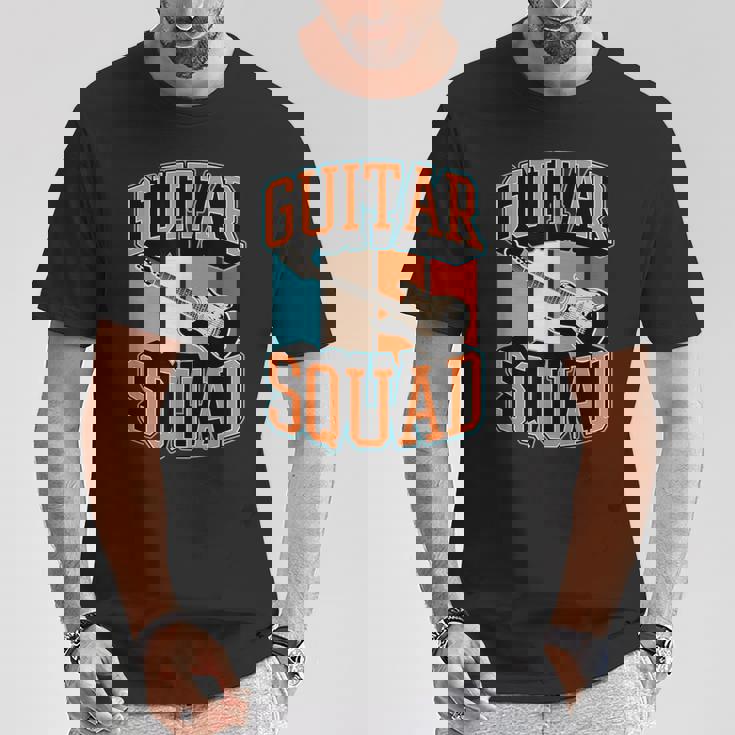 Guitarquad マッチング レトロ ヴィンテージスタイル ギターバンド Tシャツ 面白い贈り物