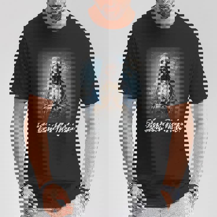 Hail Mary 聖母マリア ロザリオ カトリック Tシャツ 面白い贈り物