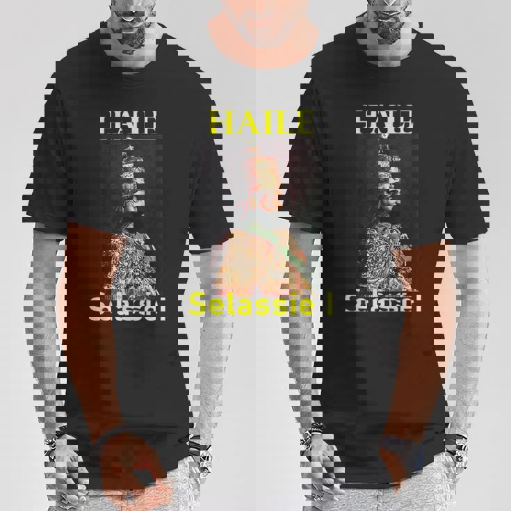 Haileelassie Rastafari In Mangas Camiseta unisex Regalos divertidos
