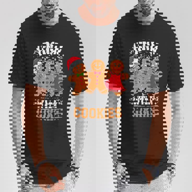 Hangin With My Cookie シャツ メンズ レディース ジンジャーブレッド クリスマス Tシャツ 面白い贈り物