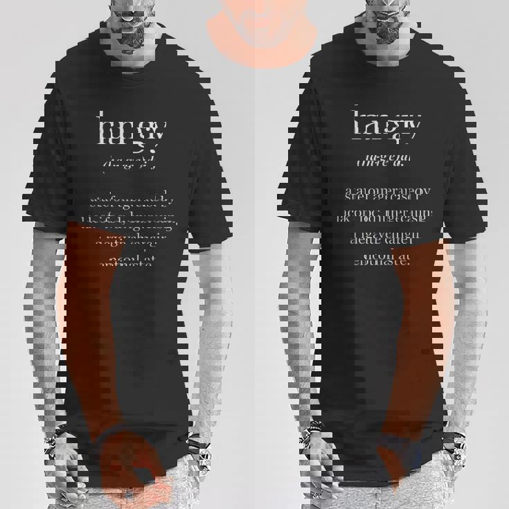 Hangry Definition To Go With Hangry Kit 面白い意味 Tシャツ 面白い贈り物