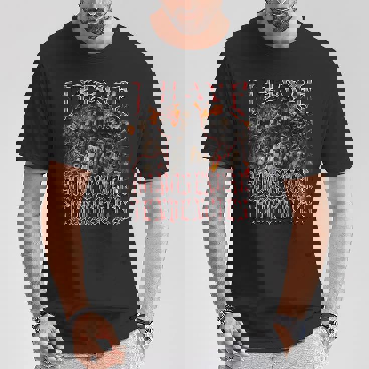 I Have Homosexual Tendencies 面白い ハード スケルトン ブーツレッグ Tシャツ 面白い贈り物