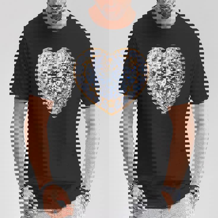 Heart Of Radiance ダイヤモンドエレガンスキラキラ Tシャツ 面白い贈り物