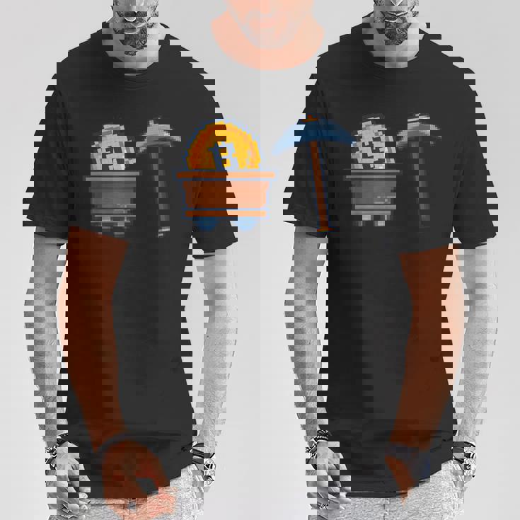 Hodl Btc モダンビットコインアート ビットコインマイニング ピクセル ビットコイン Tシャツ 面白い贈り物