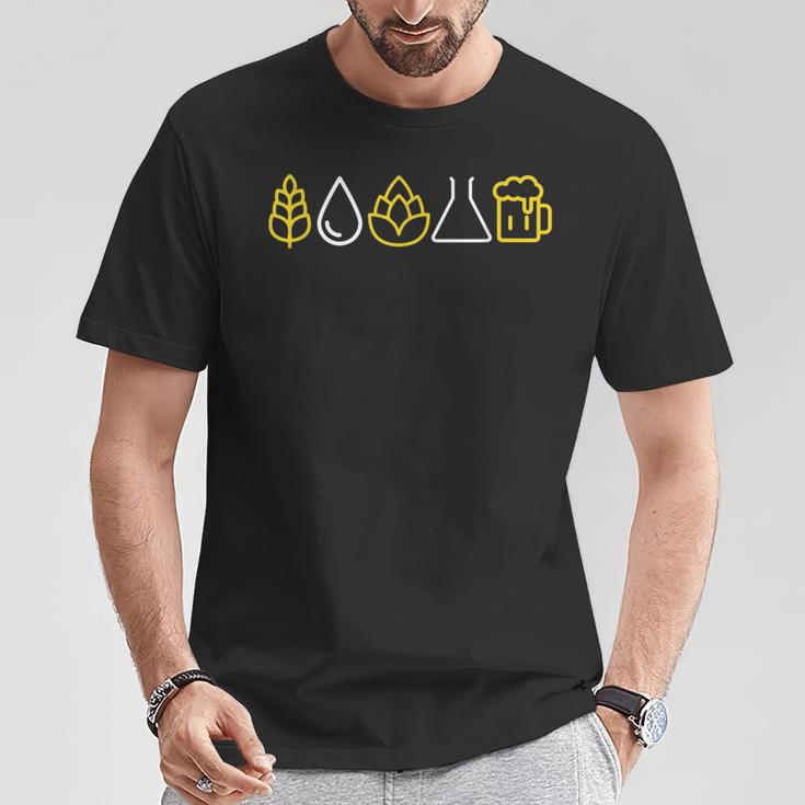 Hombre Lúpulo Agua Elaboración Cerveza Alcohol Bebidas Regalo Camiseta unisex Regalos divertidos