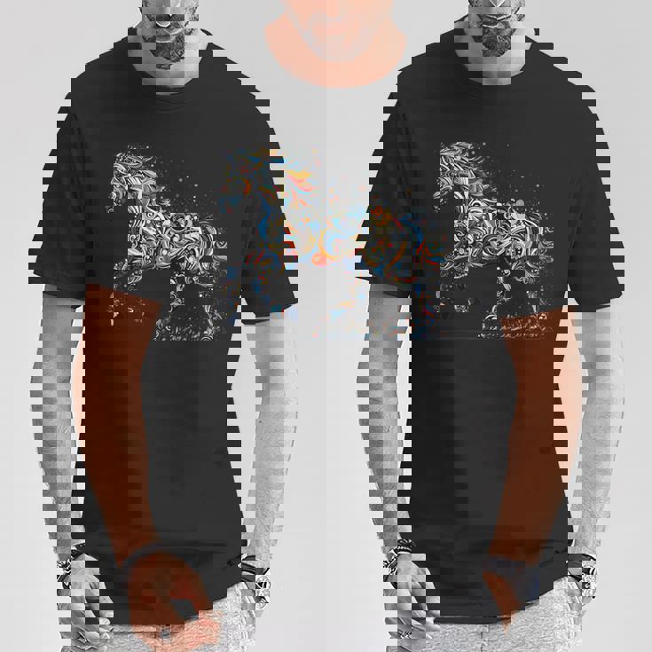 Horse Lover Majestic Horse 馬のグラフィック デザイン Tシャツ 面白い贈り物