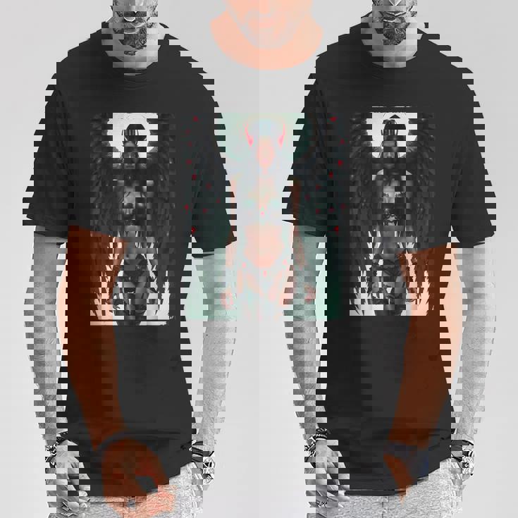 Hot Girl On 男性用 堕天使バトルレディ Tシャツ 面白い贈り物