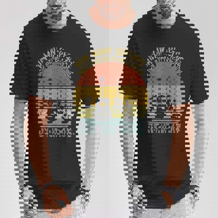 How Many Guitars メンズ ミュージシャン ギタープレーヤー Tシャツ 面白い贈り物