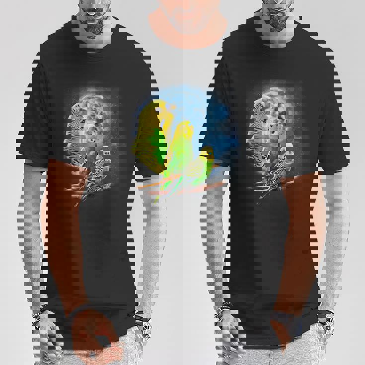 Howling At The Moon シャツ インコシャツ インコ セキセイインコ Tシャツ 面白い贈り物