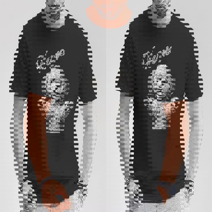 Hug Me トイプードル アートデザイン 可愛い おしゃれ 犬 動物 Tシャツ 面白い贈り物