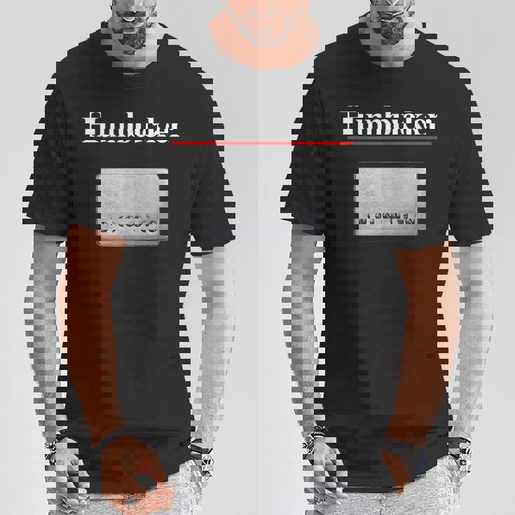 Humbucker ハムバッカー、クールなギタリストのギフト ギターピックアップグラフィック Tシャツ 面白い贈り物