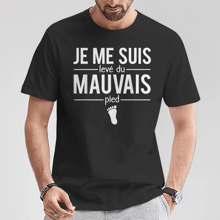 Humour Grincheux Je Meuis Levé Du Mauvais Pied Expression T-Shirt Cadeaux drôles