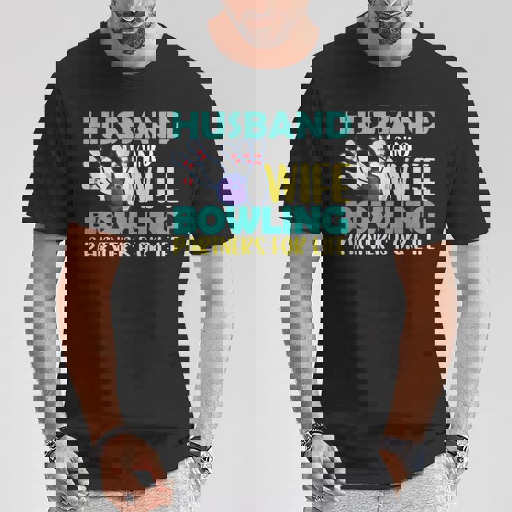 Husband And Wife Bowling Partners For Life おもしろボーリング Tシャツ 面白い贈り物