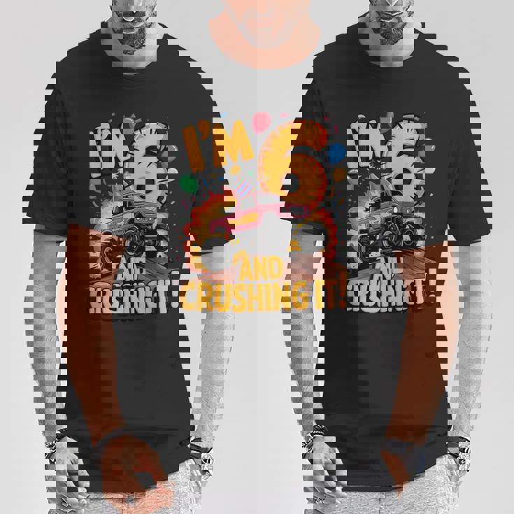 I'm 6 And Crushing It モンスタートラック 誕生日 Tシャツ 面白い贈り物
