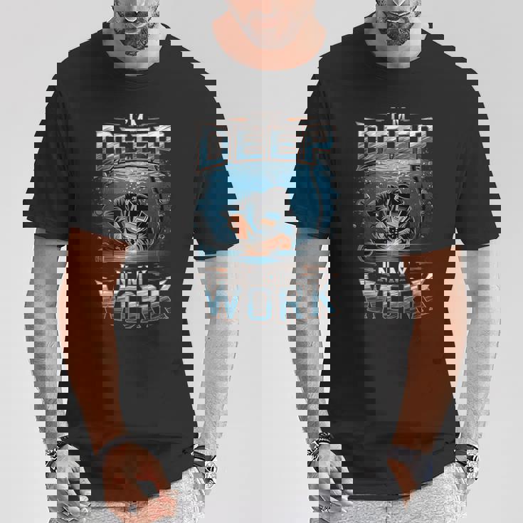 I'm Deep In My Work 水中溶接機 Tシャツ 面白い贈り物