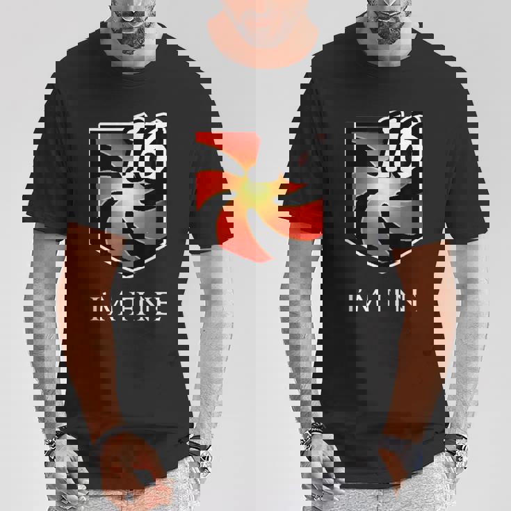 I'm Fine 脆弱性スタックス ファンタジー Mmorpg Tシャツ 面白い贈り物