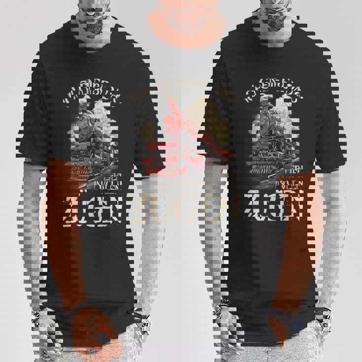 Ich Genieße Das Leben Inollen Zügen 通勤鉄道 Tシャツ 面白い贈り物
