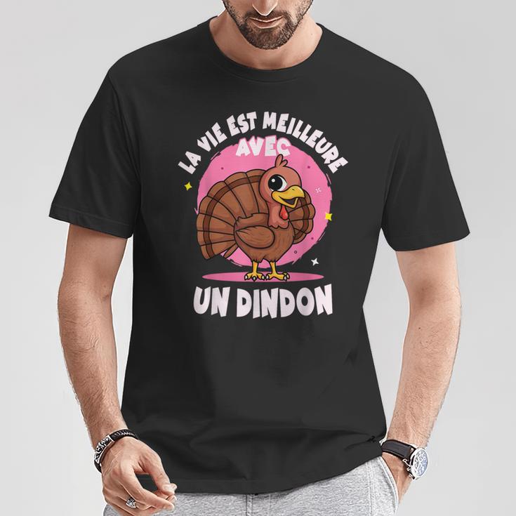 Idée Dindon Enfant Filleie Avec Un Dindon T-Shirt Cadeaux drôles
