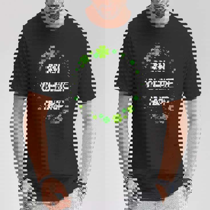 Irish You Were Nakedt Patrick's Day アイルランドのお祝い Tシャツ 面白い贈り物