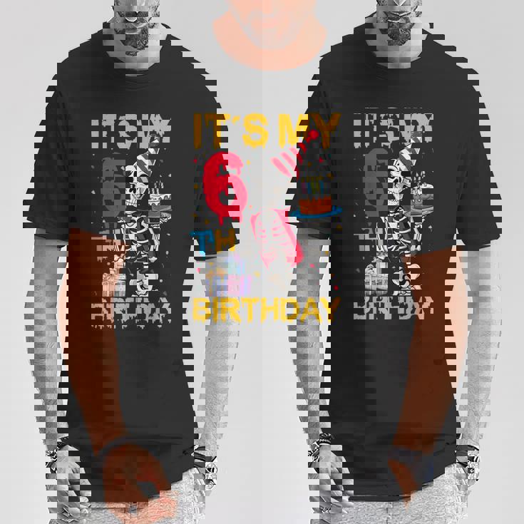 It's My 6Th Birthday Party ハロウィン スケルトン 誕生日 Tシャツ 面白い贈り物