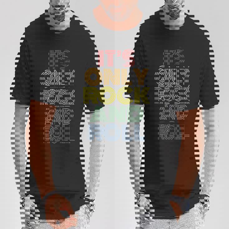 It's Only Rock And Roll ディストレスド ロック コンサート ヴィンテージ 70年代 Tシャツ 面白い贈り物