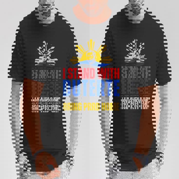 Itand With Digong Duterte Prrd Du30 フィリピン国旗 Tシャツ 面白い贈り物