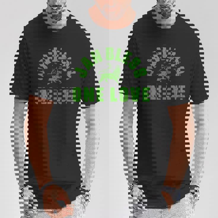 Jah Bless Reggae Music Lion Of Judah Jamaica レゲエ ダンスホール Tシャツ 面白い贈り物