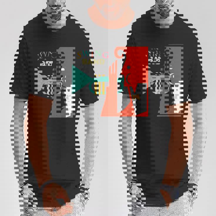 Jazz Music Player スイング バンド レトロ ヴィンテージ 70年代 Tシャツ 面白い贈り物