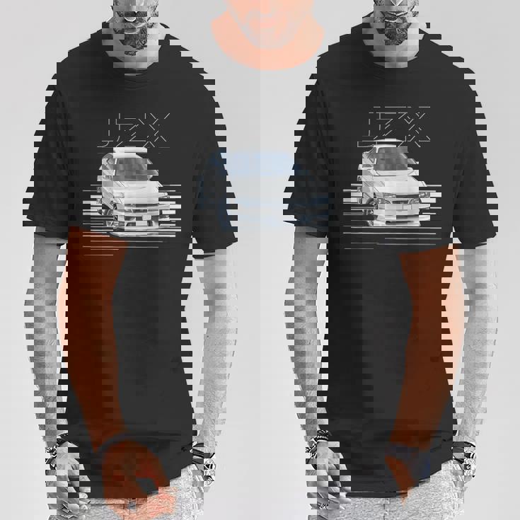 Jdm Car Jzx100 In Drift Powerlide 1Jz チェイサー ターボセダン Tシャツ 面白い贈り物