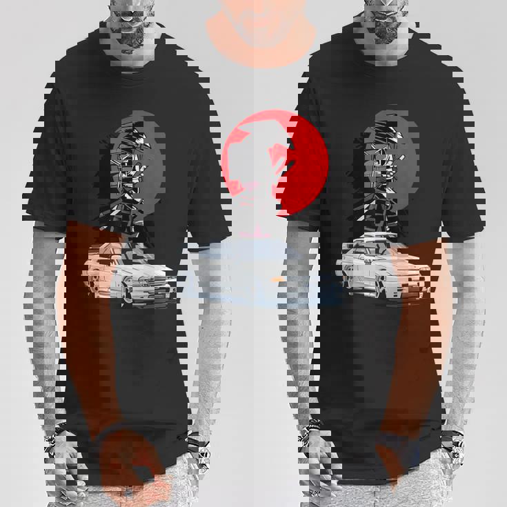 Jdm スカイライン R32 カーチューニング ジャパンサムライドリフト Tシャツ 面白い贈り物