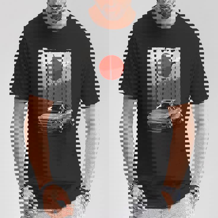 Jdm15 シルビアジャパン ドリフトカー ライジングサンチューニング Tシャツ 面白い贈り物