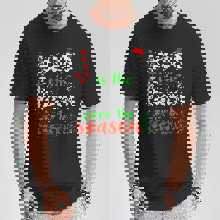 Jesus Is The Reason For Theeason クリスマス 神の信仰 Tシャツ 面白い贈り物