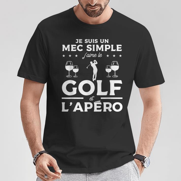 Jeuis Un Mecimple J'aime Le Golf Et L'apéro T-Shirt Cadeaux drôles
