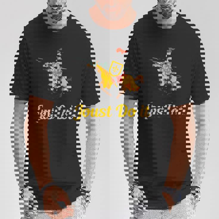 Jousting Joust Do It 中世の騎士tシャツ Tシャツ 面白い贈り物