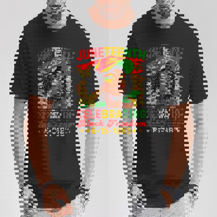 Junenth Celebrating Black Freedom 1865 African Women T-Shirt Unique Gifts