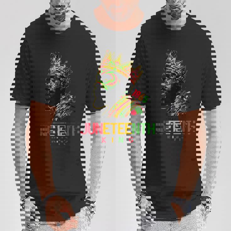 Junenth King Junenth シャツ メンズ ブラック メンズ Tシャツ 面白い贈り物