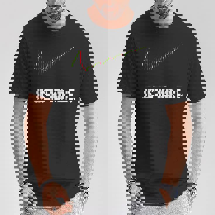 Just Hodl It、クリプトシャツ、暗号通貨、ビットコイン、ドッジ Tシャツ 面白い贈り物