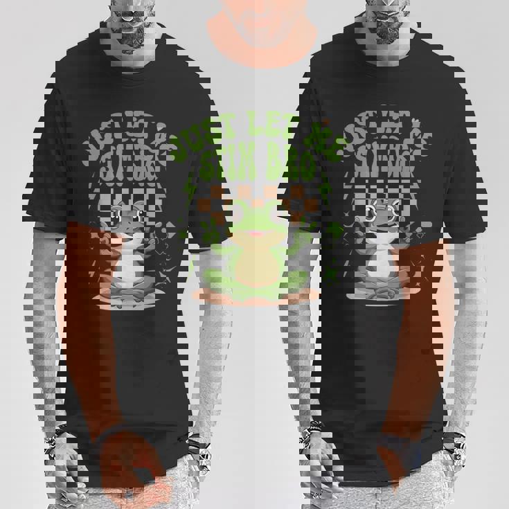 Just Let Metim Bro Groovy Let Metim Bro自閉症啓発 Tシャツ 面白い贈り物